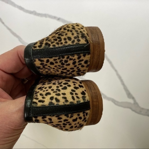 KAANAS Riga Square Toe Ballet Flat in Leopard Pony - Picture 5 of 7